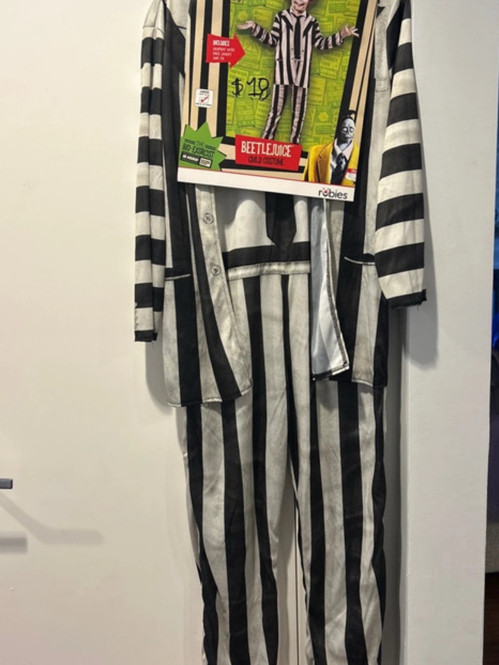 Rubie's Black and White Striped Beetlejuice Kids Costume